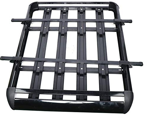 Dachgepäckträger Dachkorb Korb Wanne Gepäck Aluminium Gepäckkorb Dachträger Universal Korb Schwarz Geeignet für alle SUV-Modelle