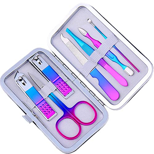 UKKO Cortauñas 7-12 Piezas De Podadoras De Manicura Y Cortadoras De Uñas Conjunto Herramientas De Corte De Clavos De Acero Inoxidable De Acero Inoxidable
