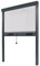 Store moustiquaire fenêtre alu recoupable (largeur x hauteur) -protection insecte ajustable (Lg 1250 mm x Ht 1600 mm, Gris Anthracite Ral 7016)