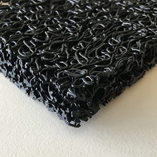 BricoLoco.com Felpudo Entrada casa, terraza. Goma Rizo Exterior o Interior. Negro. por Metros o Rollo. Ancho 1,20 MTS. x 2 MTS. Largo. Espesor 14 mm. Sin Base. Alfombra Vinilo rizos. (Negro, 2)