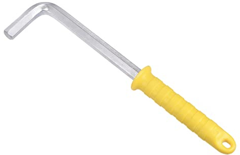 sourcing map 14mm Innensechskantschlüssel L Förmiger CR-V Reparaturwerkzeug mit Langem Arm und Kunststoffgriff
