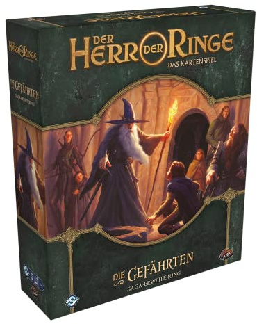 Asmodee, Der Herr der Ringe: Das Kartenspiel – Die Gefährten, Deutsch | Erste Saga-Erweiterung für das kooperative Fantasy-Abenteuer für 1-4 Spieler, 30-120 Minuten, Brettspiel ab 14 Jahren