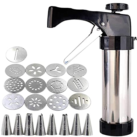 Eayoly Biscuiterie - Biscuits - Maker Cookie Machine Cookie Making Crème Gâteau Décoration Presse Moules Pâtisserie Tuyauterie Buses Cookie Press Kit