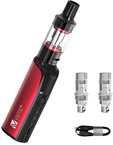 VAPTIO Cosmo Kit 30W E-cigs Kit Cigarette électronique 1500mAh Batterie Vape Pen avec 2.0ml Cosmo Tank,Sans E Liquide Sans Nicotine (rouge)