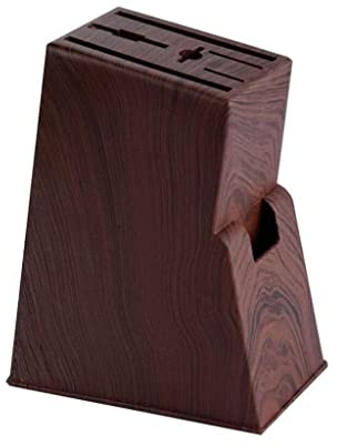 Blocs Couteaux vides Porte-Couteau Imitation Bois Plastique Bloc De Couteaux Multifonctionnel Ustensiles De Cuisine Support De Rangement Porte-Couteaux pour la Cuisine
