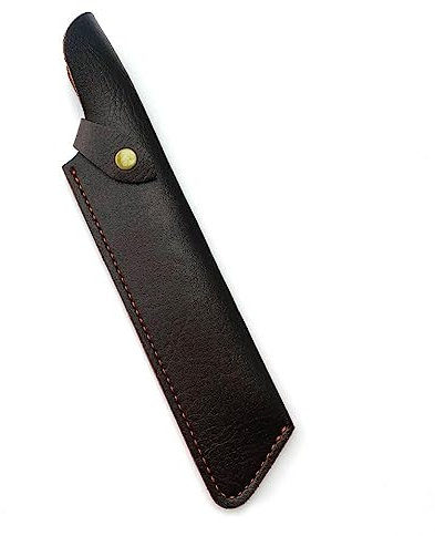 Aibote Feste Klinge Messerscheide, Leder Gerade Messerscheide Halter Fall EDC Taktische Holster mit Gürtelschlaufe für die Jagd (Schwarz)