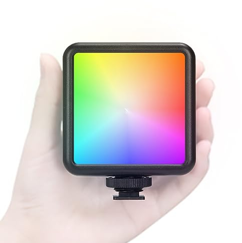 TARION RGB LED Video Light: Little Camera Light Compact Pocket Output Lighting 2500K-7000K Colorful Photography Light Kit for Video Call, Selfie, Portrait, Macro Work, Vlogging, Live Streaming(RPL-01)