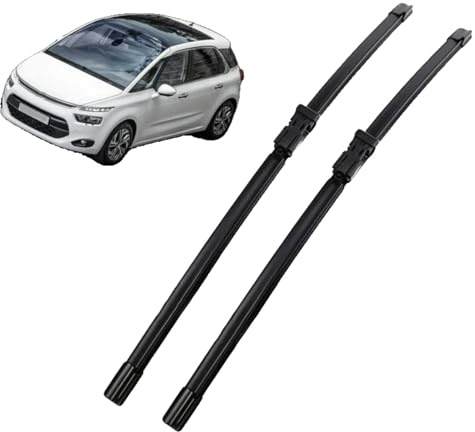 Coche Escobilla limpiaparabrisas Delanteros Traseros para Citroen C4 Picasso MK2 2013-2022 30+30, Juego de Escobillas Parabrisas Planas, Todos Los Climas de Ventana Limpi