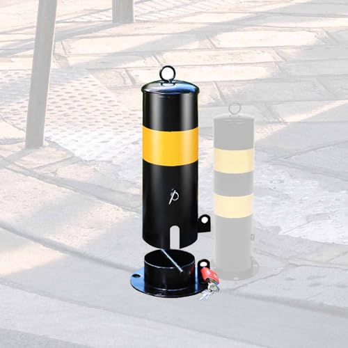 KODDS Poller für Parkplatzsperre, Parksperre, runder Sicherheitspoller mit Schloss, rostfreie, wasserdichte Einfahrts-Verkehrssicherheitspoller, für verkehrsempfindliche Bereiche