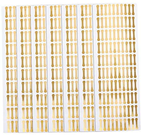 DIYEAH 500pcs Tamper-Proof Stickers 2x0.5cm Tamper Seal Labels Self-Adhesive Security Stickers for Food Packaging and Bottle Sealing Gold PVC Evident Tape
