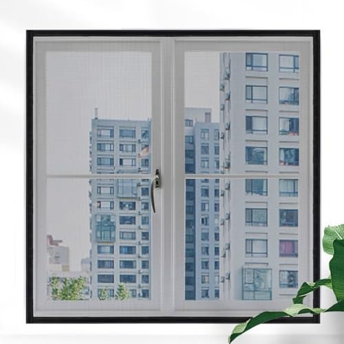 Fliegengitter Fenster,120x130cm,Schwarz