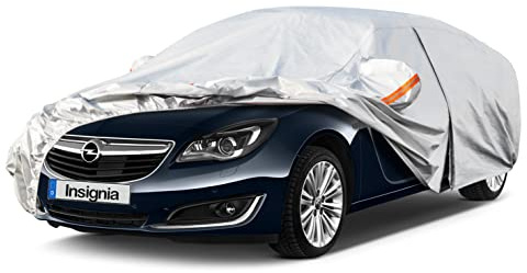 Kayme Autoabdeckung Wasserdicht Atmungsaktiv Passend für 2008-2024 Insignia, Vollgarage Autoplane für Regen Sonne Staub Schutz, Auto Abdeckplane Faltgarage Abdeckung im Winter(3-7 Tage liefern)