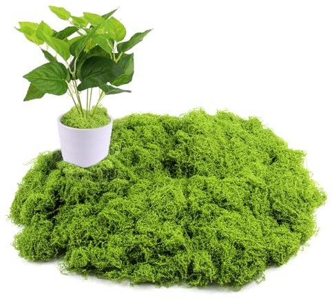 RobLuX Musgo Preservado 150g Musgo Artificial Decoracion Decorativo Para Manualidades Musgo Natural Reutilizable Adecuado Para Bricolaje Decoración De Jardines Modelismo