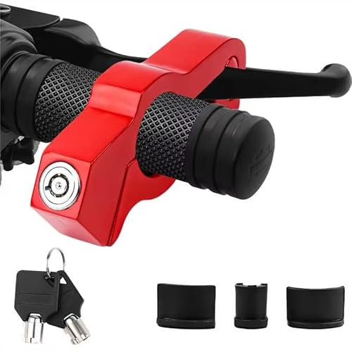 Poignée de Guidon de Moto Verrouillage du Guidon de Moto Verrou de Frein D'Accélérateur Serrure de Poignée Antivol Verrouillage Frein pour Sécuriser Votre Moto Vélo Cyclomoteur Scooter