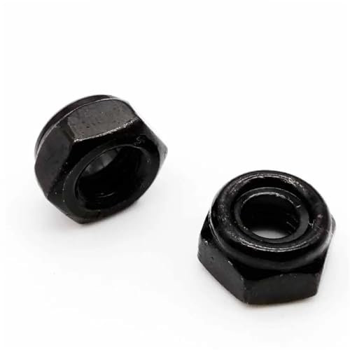 304 Edelstahl schwarz Sechskant Nylon Einsatz Kontermutter selbstsichernde Kontermutter M2 M2,5 M3 M3,5 M4 M5 M6 M8 M10 M12 M14 M16