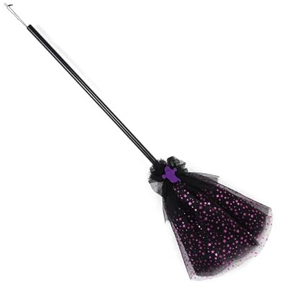 Partilandia Escoba de Bruja morada con tul de 90 cm