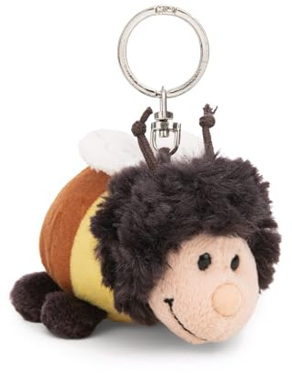 Schlüsselanhänger Hummel Beelinda 9cm - gelb - Plüsch-Begleiter für Rucksack oder Tasche, Kuschel-Anhänger mit Metallring für Schlüsselbund & Schlüsselhalter | 61621