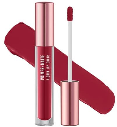 Primer + Matte Liquid Lipstick - Mp3 Dusty Rose | Waterproof | 4.2 ml (Pack Of 1)