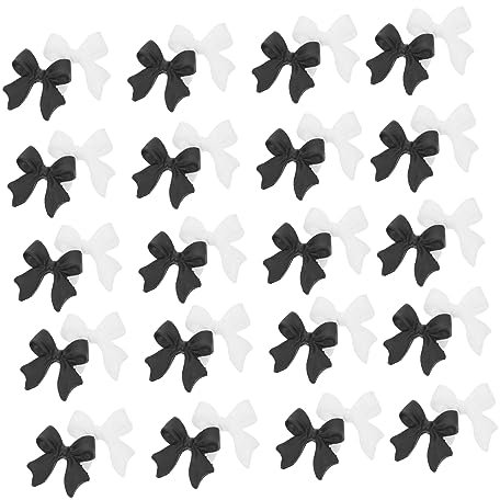 Mikinona Accessoires pour Ongles en Résine 100 Pièces Nœud Élégant Délicat pour Nail Art DIY Compact et Créatif, pour Salon de Manucure à Domicile