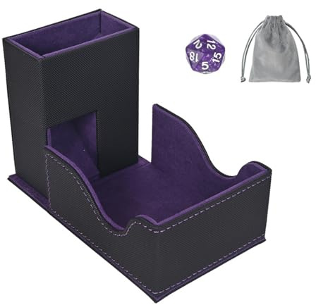 Vassoio magnetico per dadi in pelle PU, torre porta dadi pieghevole 3 in 1, tappetino per giochi da tavolo MTG RPG DND Dungeons and Dragons DND Regalo