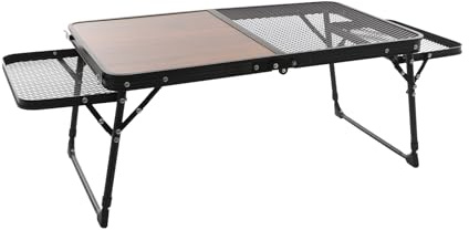 Treeisland Table de camping pliable, réglable en hauteur, table de barbecue portable pour extérieur, camping, pique-nique