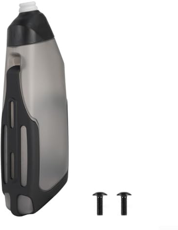 YJDOORPLAY 600ml Aerodynamic Water Bottle for Bikes with PP5 Plastic, Silicone Spout, and Carbon Fiber Cage Including Screws for Frame Mount (1PC)