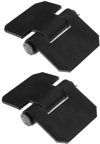BUGUUYO Charnières à Souder Lourdes 2pcs pour Porte de Remorque et Camping-car, Design Épaissi en Fer Noir de Porte Amovible, Support Robuste et Connexion Stable