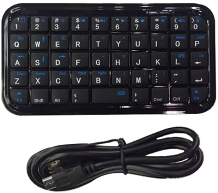 Topiky Piccola Tastiera Bluetooth, Compatta Portatile Wireless Cablata Doppia modalità Tasti Silenziosi Ricaricabile 300mAh, con Design Minimalista, per Laptop Tablet Telefono Desktop
