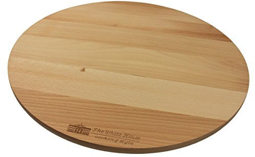EFO Drehteller Holz 45 cm | Drehplatte aus natürlichem Buchenholz für rustikales Servieren | Rundes Drehtablett ideal für Pizza, Kuchen und Torten | Drehbare Servierplatte für stilvolle Präsentation