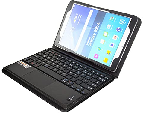 MQ für Galaxy Tab A 10.1 (2016) - Bluetooth Tastatur Tasche mit Multifunktions-Touchpad für Samsung Galaxy Tab A 10.1 WiFi SM-T580, LTE SM-T585 | Tab A 10.1 Tastatur Hülle | Layout Deutsch QWERTZ