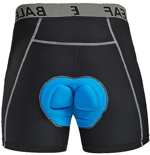baleaf Men's 3D Padded Bike Shorts Cycling Underwear Mountain Biking Bicycle MTB Underpants for Men Gray L