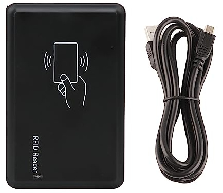 ID-Kartenleser, USB-Smart-Kartenleser, 125-kHz-Hostschnittstellengerät, für Büroarbeiten, Clubs, Universitäten, Behörden, Unternehmen, 3 bis 8 cm Erfassungsbereich, Stromversorgung über USB