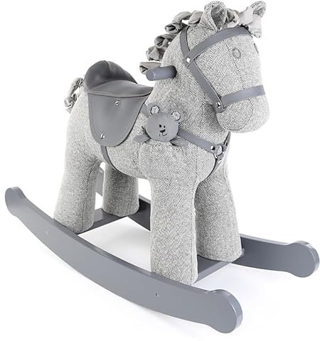Little Bird Told Me - Stirling & Mac Award Winning Rocking Horse for Toddler 12+ Months Unisex - Leatherette Saddle & Bridle, Solid Wood Frame & Rockers, Removable Plush Toy - British Brand Since 2007