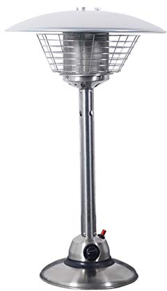 Terassenheizstrahler Garten Infrarotstrahler Tabletop Heizpilz Wasserdicht Schwer Tragbare Indoor Outdoor Feuerstellen Propan- Oder Butangas Flasche Gazebo Garten Camping Edelstahl GCSQF1010