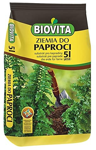 BIOVITA Sol de fougère spécial 5 l - Substrat multi-composants - Terreau végétal prêt à l'emploi - Origine naturelle