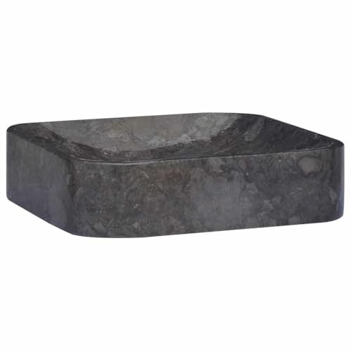 vidaXL Handfat svart 40x40x10 cm marmor
