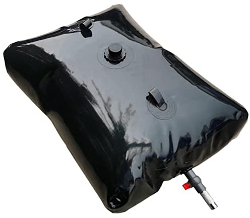 Doorhighpeak Large-Capacity Water Storage Bag, Foldable Black Soft Light Water Tank with Faucet Summer Solar Shower Bag, Solar Heating Camping Bathing Bag, Outdoor Flexible Rainwater Water Bag
