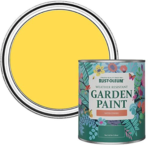Rust-Oleum Yellow Mould-Resistant Garden Paint In Satin Finish - Lemon Sorbet 750ml