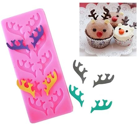 Dolci Stampi Silicone 2 Pezzi Di Corna Di Cervo Fondente Stampo Per Torta In Silicone Cioccolato Stampo Per Decorazione Di Cottura Per Torte Fai Da Te