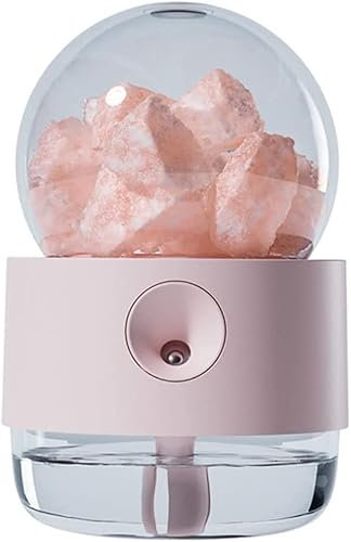 INVEES Essential Oil Diffuser Diffusers Home Salt Lamp Cool Mist Humidifier LED Night Light for Humidifier Home Bedroom - 300ML,107x107x165mm (Pink)
