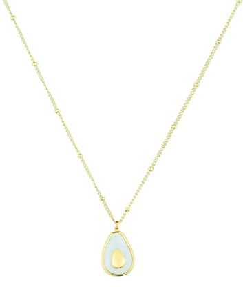 Vivantia Avocado-Halskette | originelle Halskette aus Edelstahl 316, vergoldet mit 18 Karat, Geschenk zum Geburtstag, Muttertag, Jahrestag, zu besonderen Anlässen, nachhaltige und recycelbare