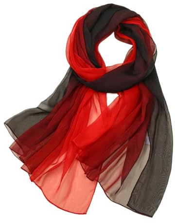 MIATCENRT Leichtes Chiffon-Halstuch Für Damen – Klassisches, Einfarbiges Damen-Foulard, Eleganter Chiffon-Georgette-Bandana-Schal, Dünner, Weicher Schal Für Alle Jahreszeiten