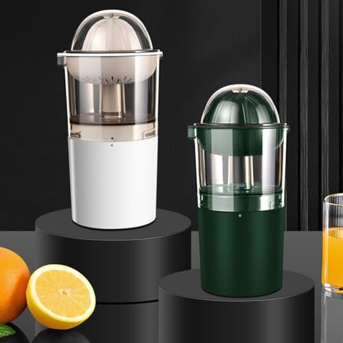 Wireless Quiet Orange Juice Extractor Machine, Large Capacity Electric Citrus Juicer, USB Charging Electric Citrus Juicer Squeezer(white)