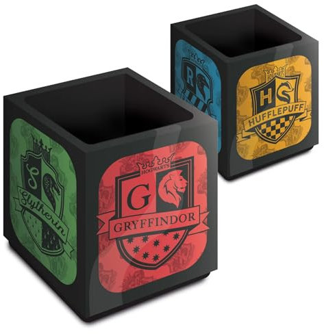 WARNER BROS HARRY POTTER - COLOURFUL CREST - (SQUARE PEN POT)