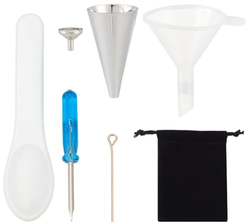 nbeads Mini embudo para rellenar joyas de cremación, pequeñas botellas embudo, kit de relleno de joyas, relleno de cenizas, embudo para conservación de urnas, joyas, relleno de cenizas, collar