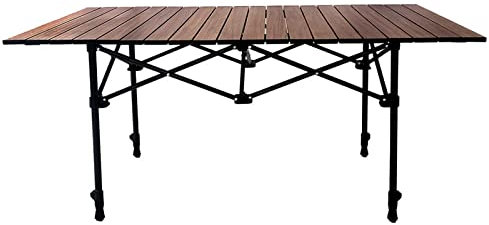 Tragbarer Klapptisch, 120 x 60 x 52 cm, leichter Camping-Rolltisch für Picknicks und Touren im Freien