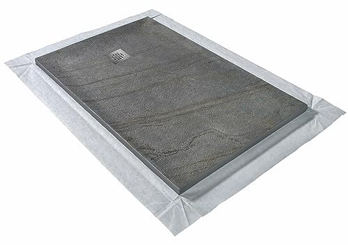 Receveur de douche haute densité aspect pierre - grille carrée (Gris 904, 120 x 90 cm)