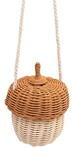 Babykorb, Korb, Spielzeugkorb, 53 G/1,9 Oz, mit Tannenzapfen-Design für und Mädchen, Fotografie-Requisiten (Kleine Umhängetasche)