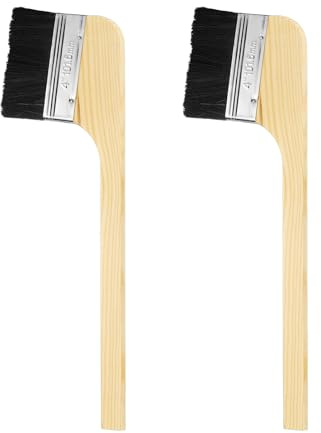 QUARKZMAN Pinceau 2Pcs 4 Largeur De Pinceau Réutilisable Variété Pinceaux Angulaires Pliés pour Radiateur Peinture pour Tous Latex Peinture À l'huile Meubles Murs Façonnage, Noir