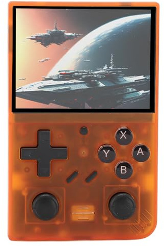 POENVFPO Console di Videogiochi Portatile della Console di Gioco Portatile retrò con Doppi Joystick 3D per Bambini, Open Source per Campeggio, Schermata IPS da 3,5 Pollici RK3326 Quad Core 1,5 GHz (4)